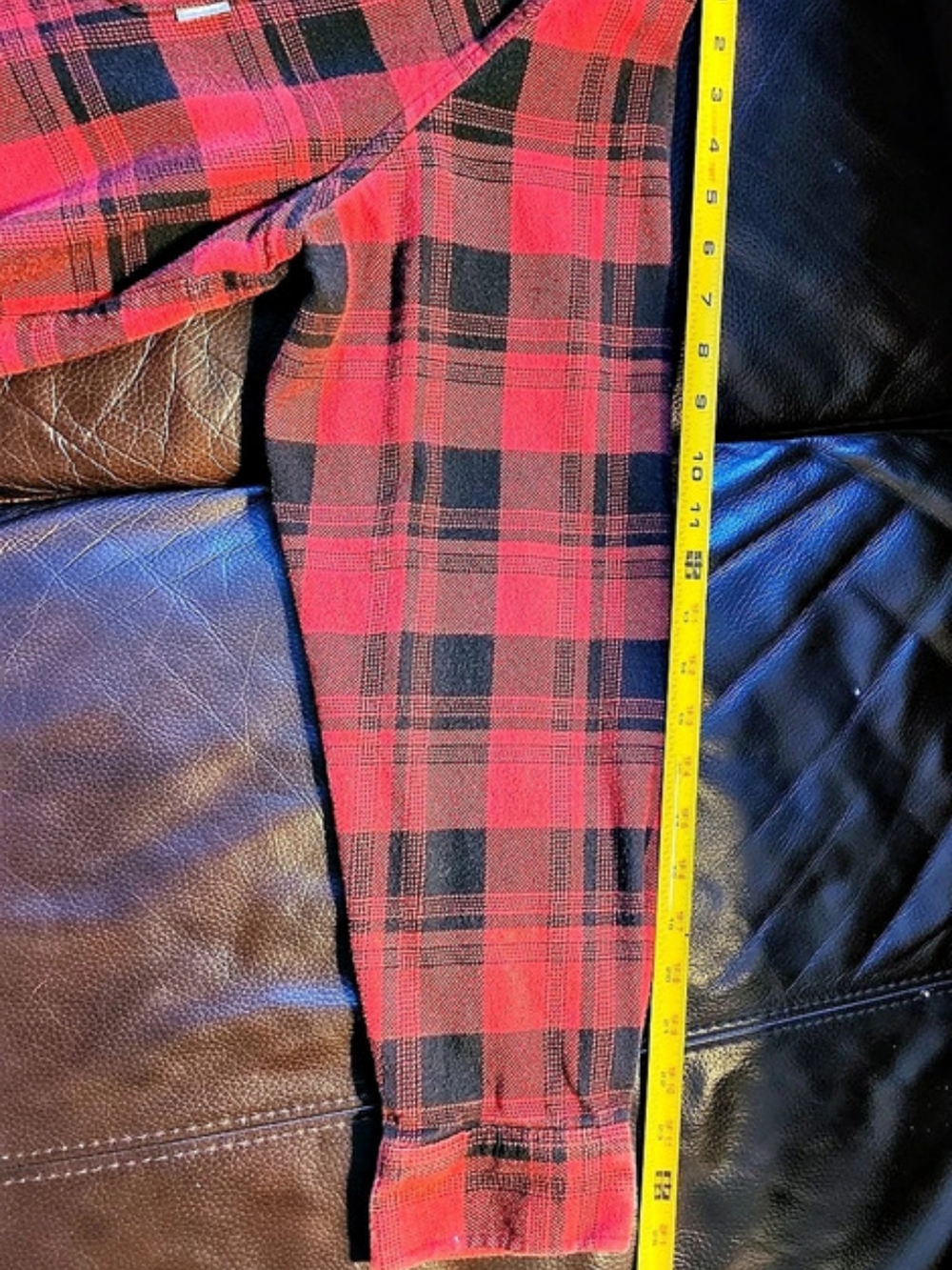 EDDIE BAUER Men's Plaid Flannel Button Down Shirt Red & Black XXL - Picture 6 of 7